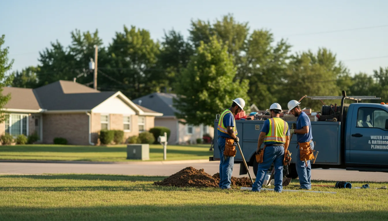 Residential water line and bathroom plumbing service in Tiller, OR